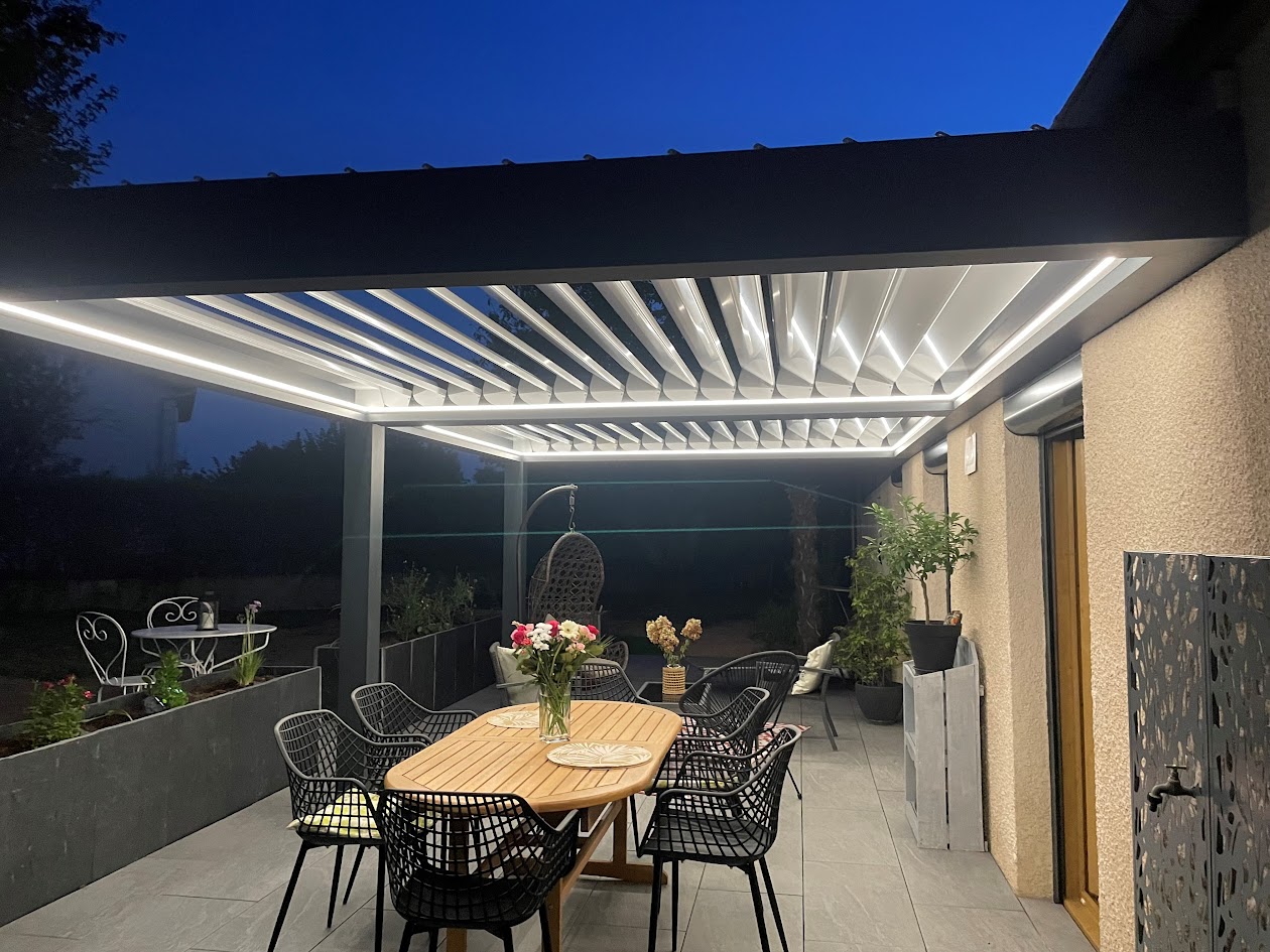 pergola éclairé